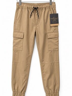NWT Weatherproof Vintage Kids L 14/16 Tan Cargo Jogger Pants